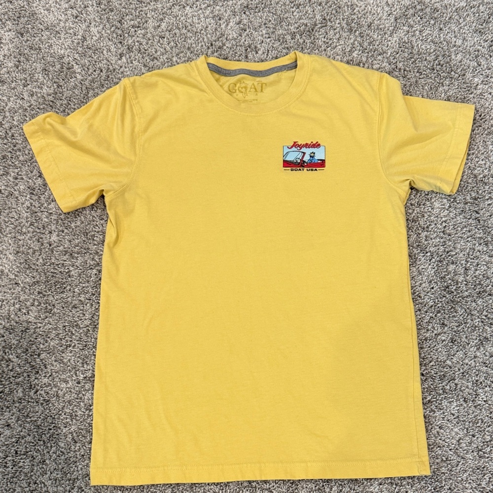 Goat USA Men's Bright Yellow Short Sleeve Tee